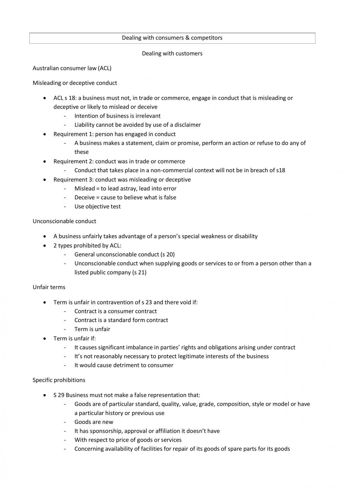 Exam Notes for LAWS1100 - Page 11