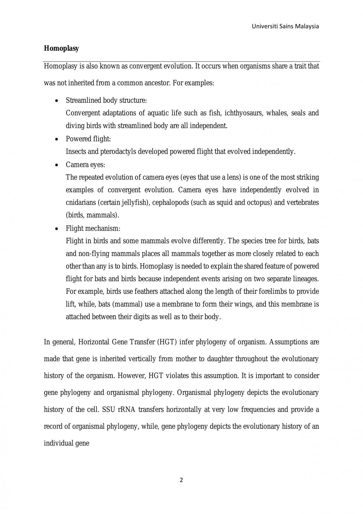 BOI207 Limitations in Constructing a Phylogeny Tree - Page 2