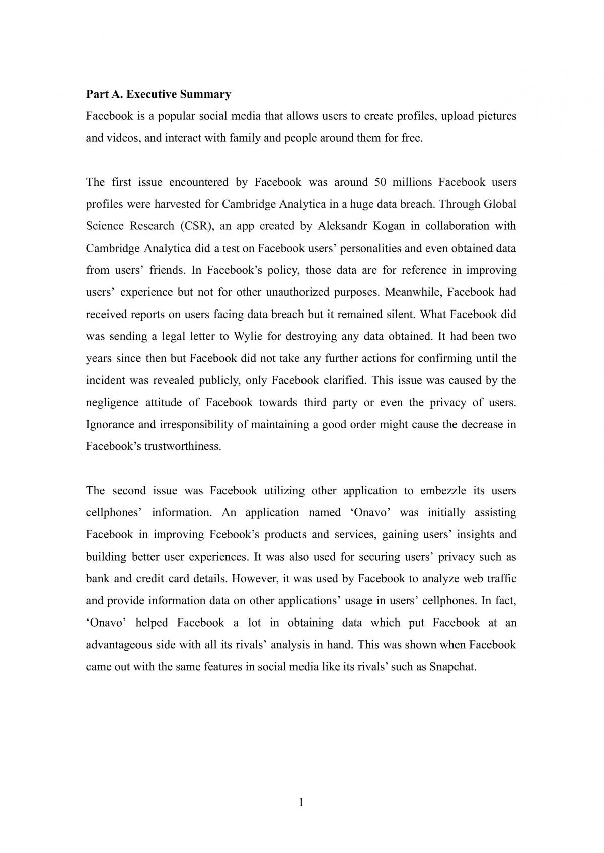 Ethic issues faced by Facebook - Page 2