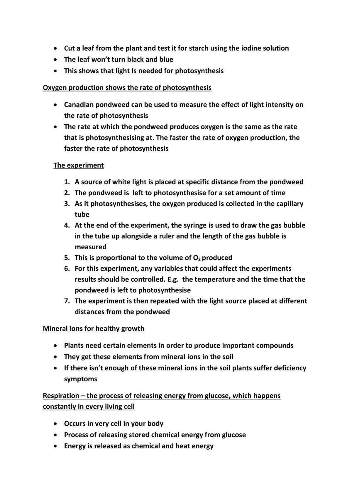 GCSE Biology Notes  - Page 13