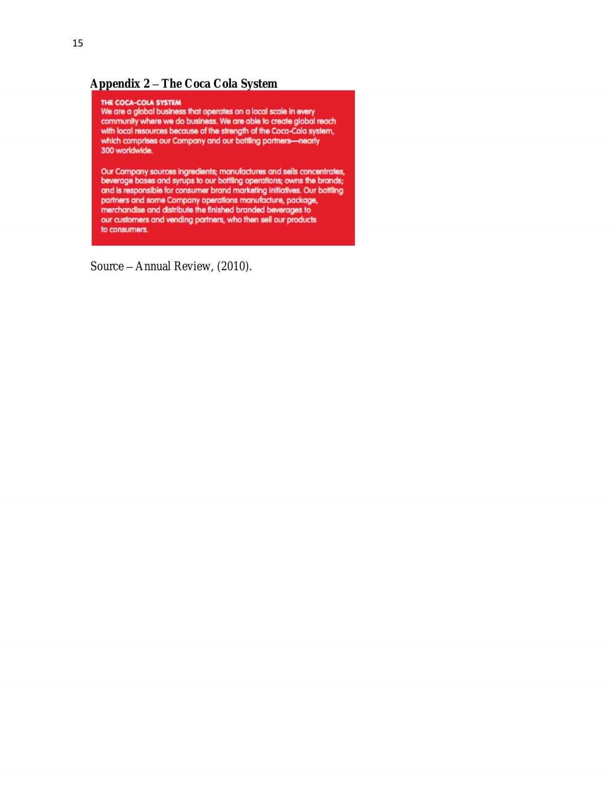 Coca Cola Marketing Strategy - Analysis Assignment - Page 15