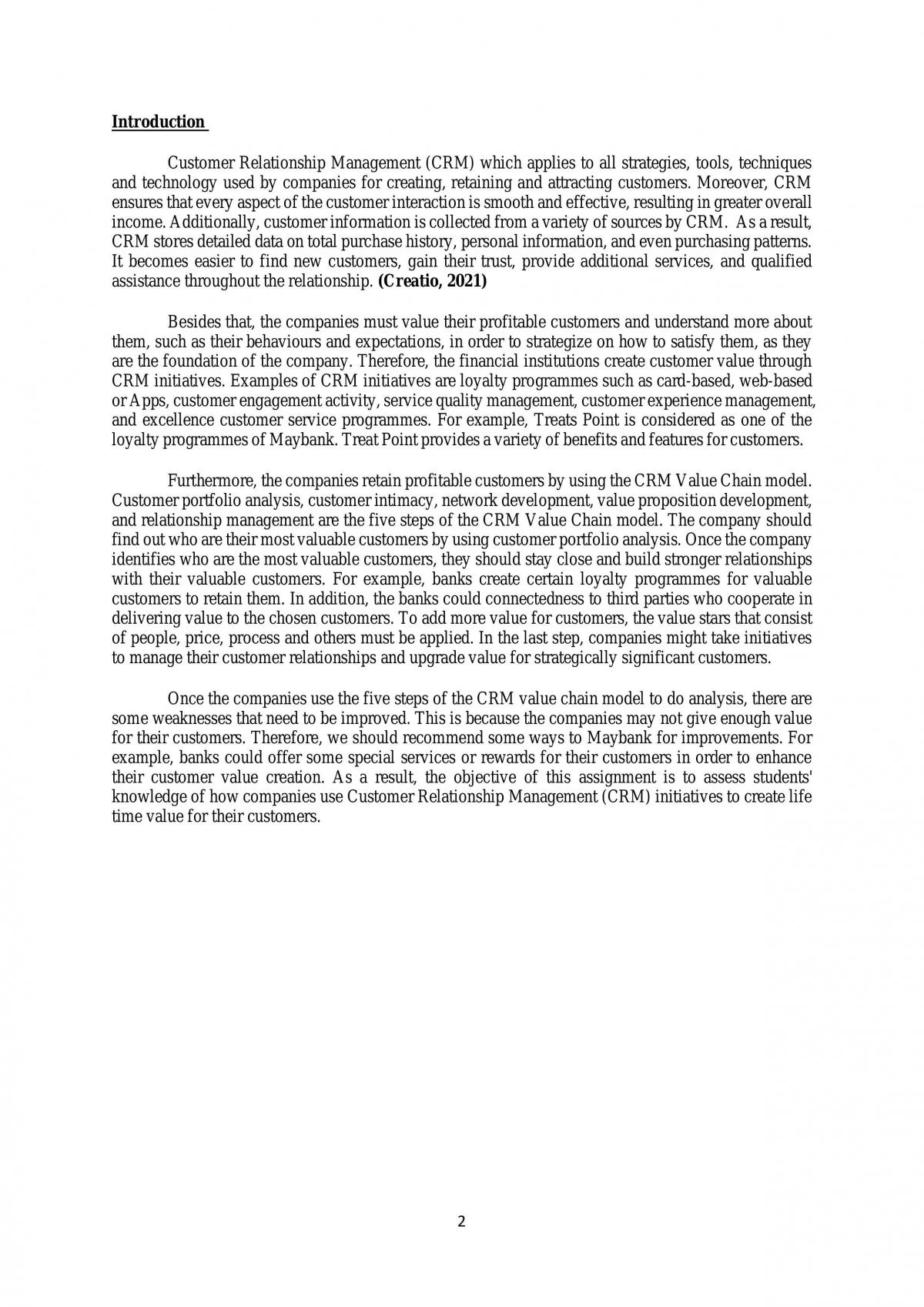 CRM Group Assignment - Page 2