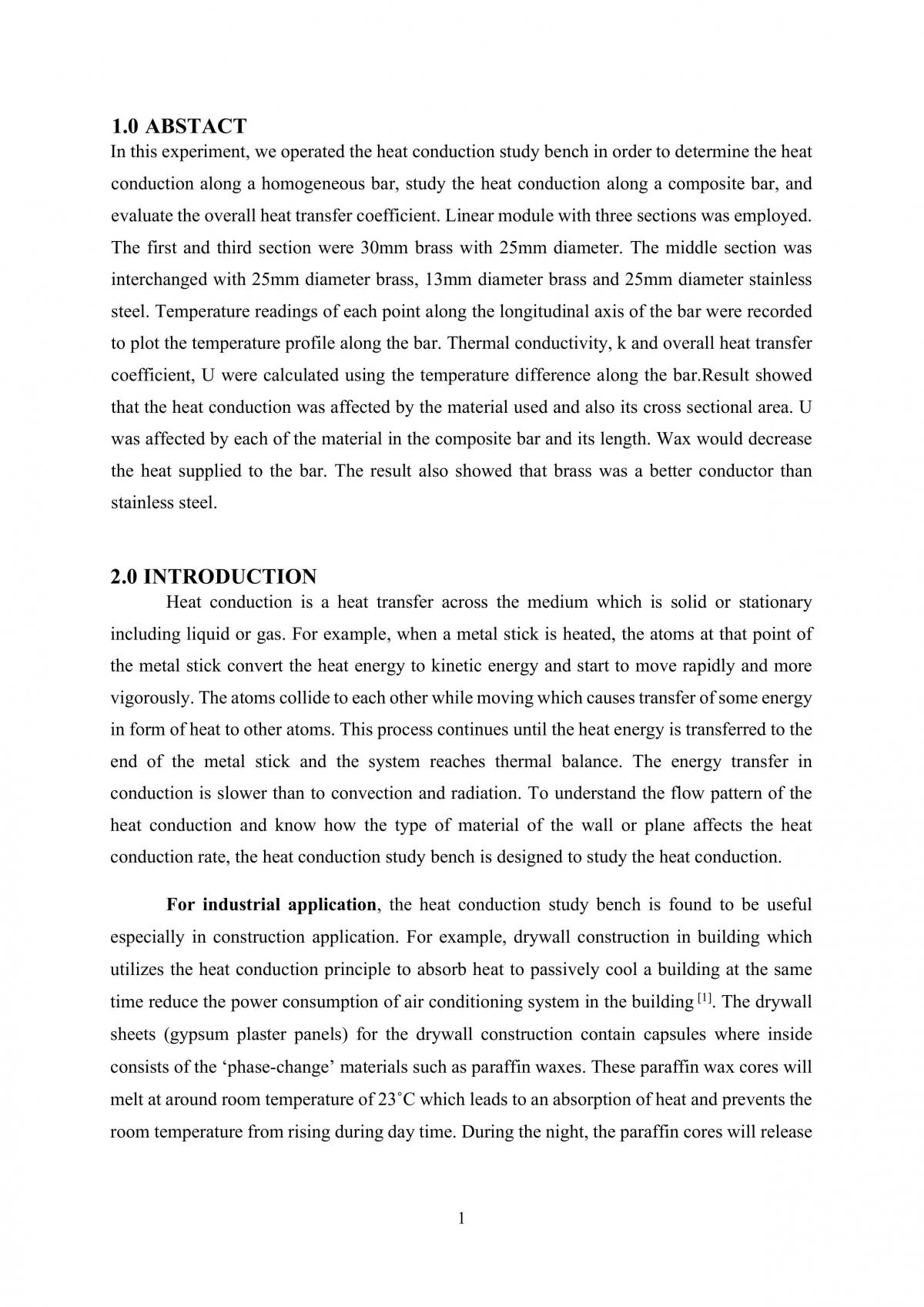 Lab Report of Heat Conduction Study Bench - Page 2