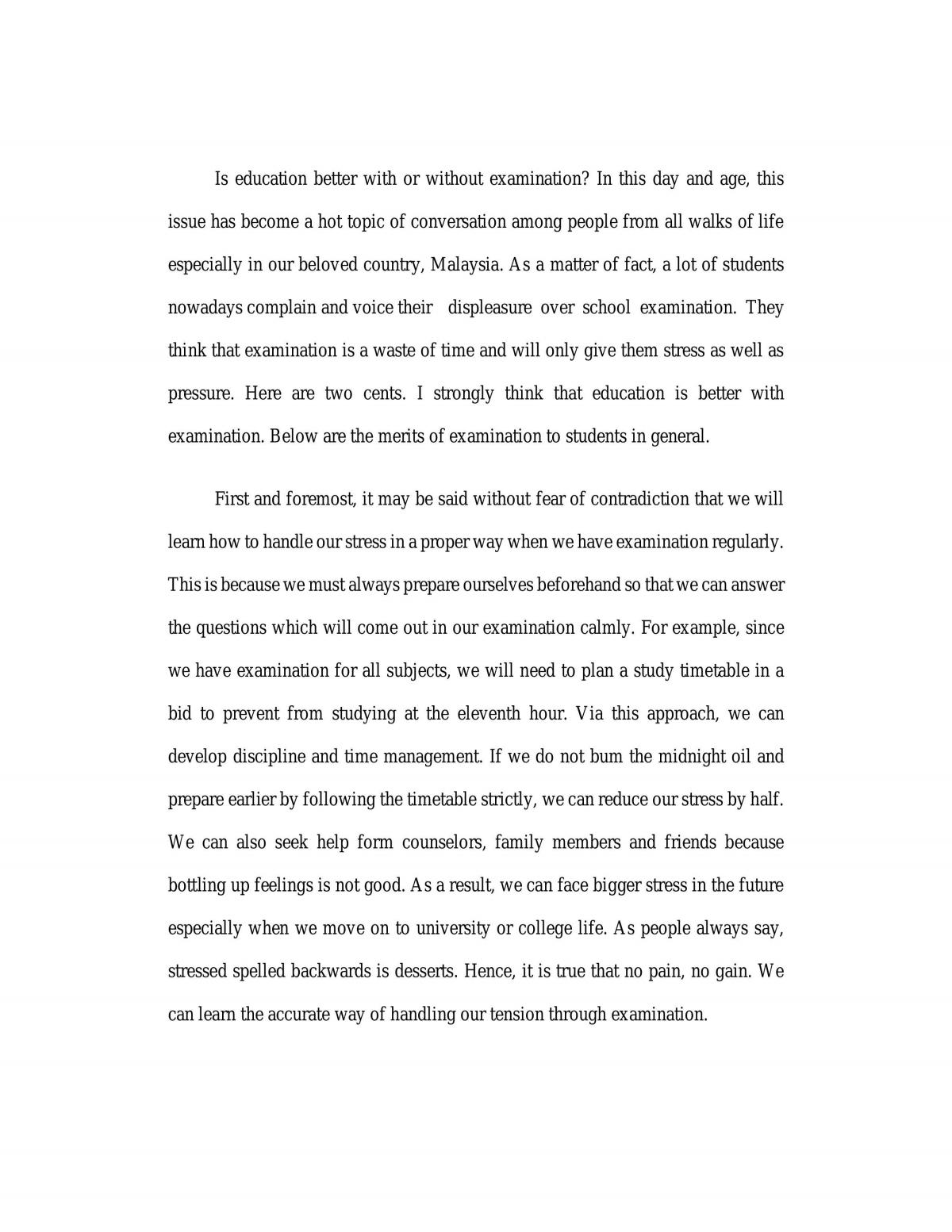 Is Education Better with or Without Examination? - Page 2