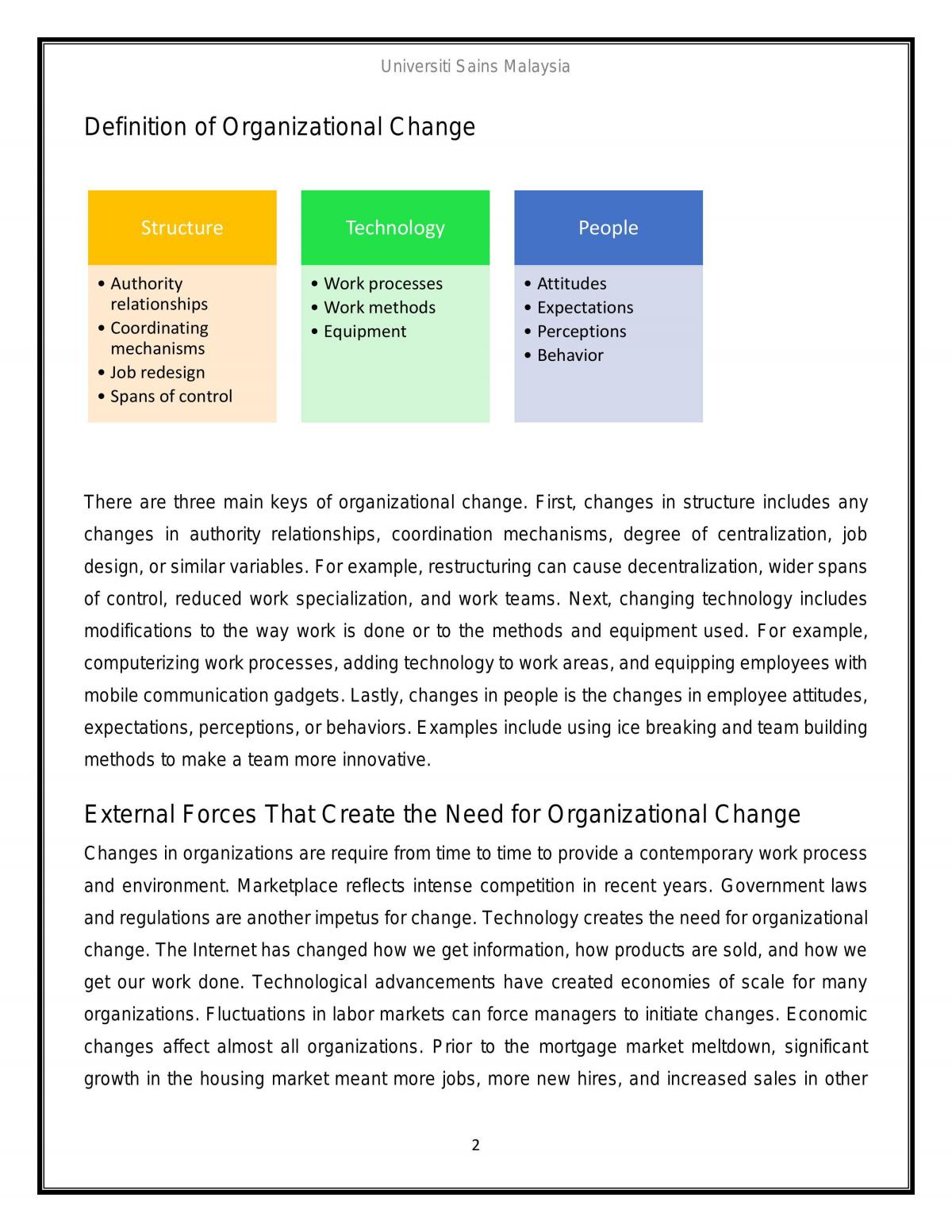 Organizational Change - Page 2