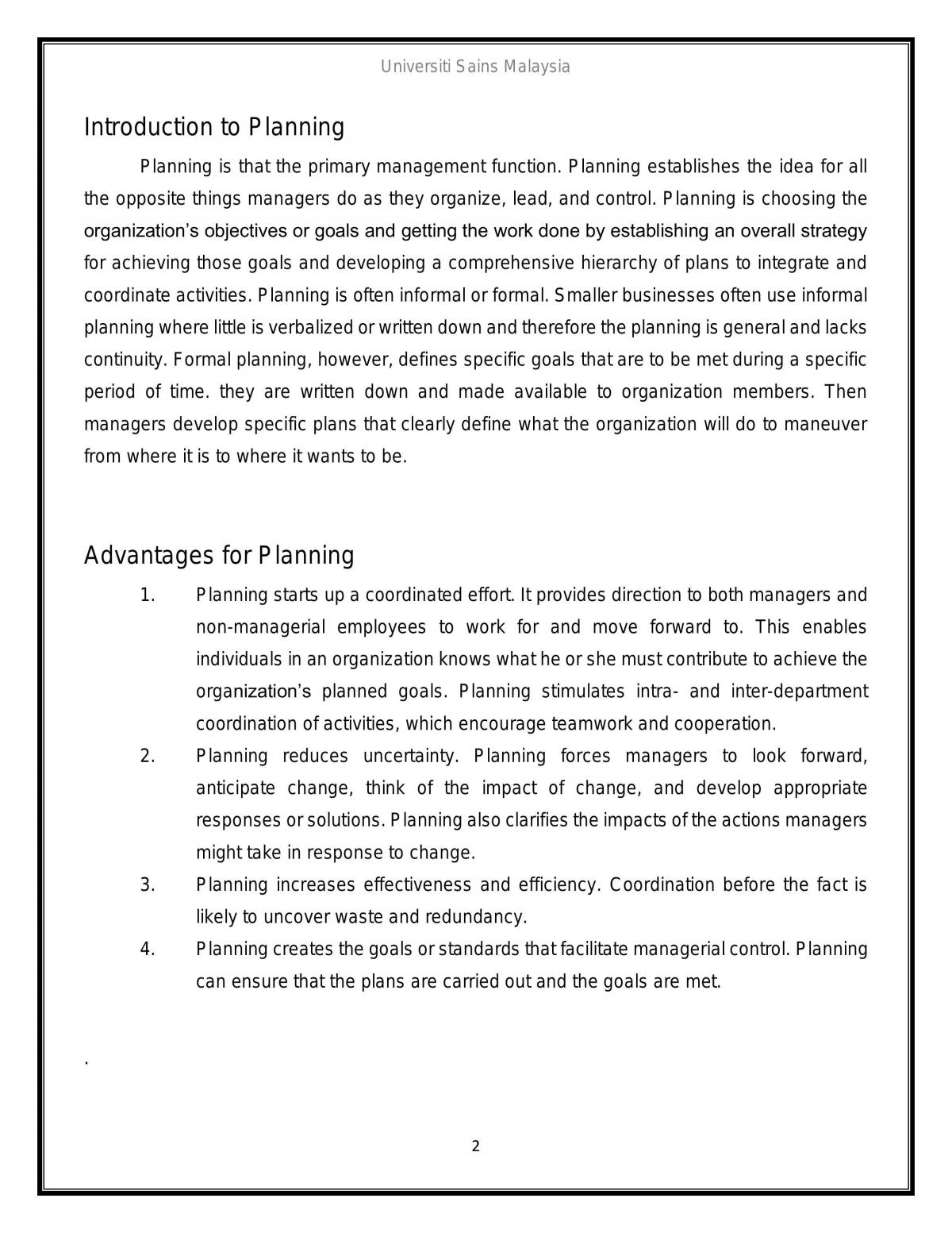 Planning in Organization - Page 2