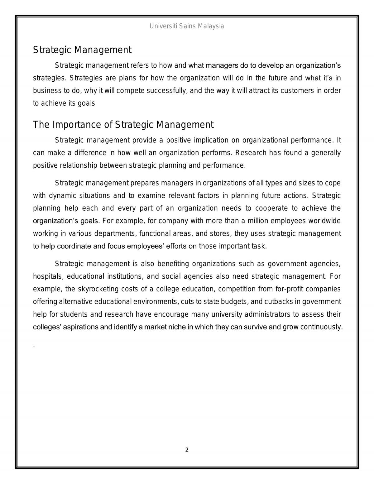 Strategic Management Process - Page 2