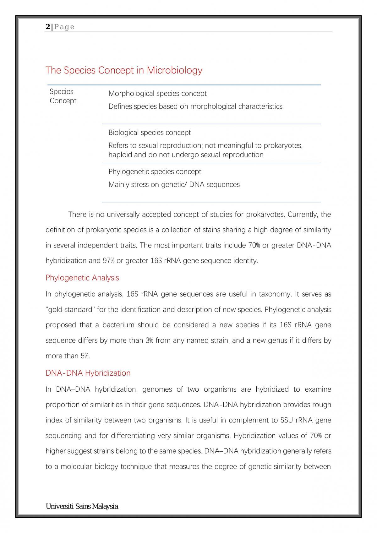 Taxonomic Methods Used in Systematics - Page 2