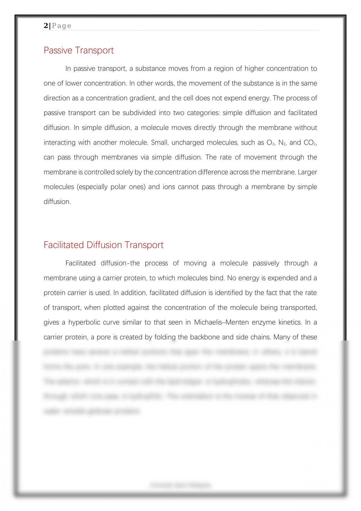 Transportation Through Membrane - Page 2