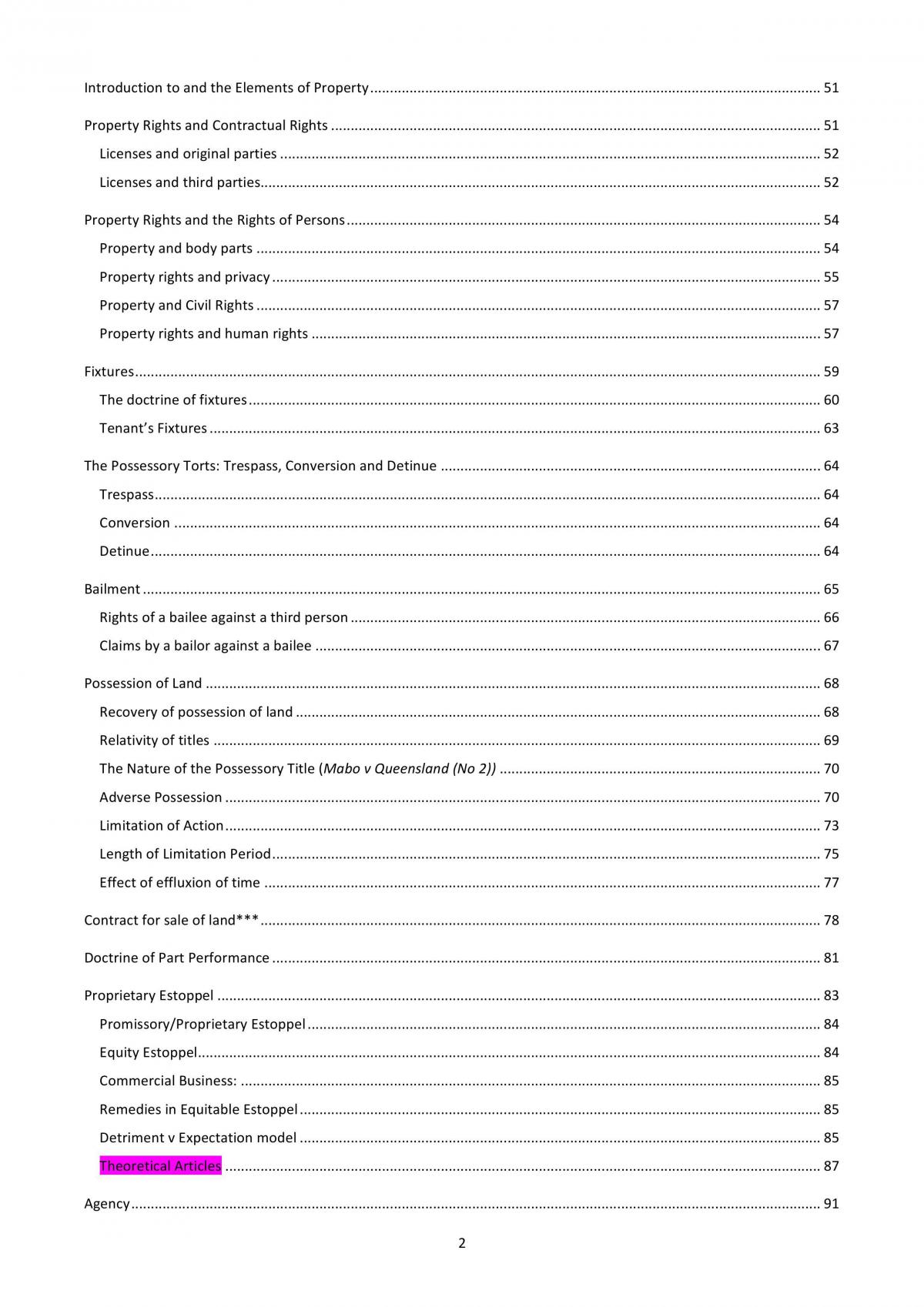 Complete set of notes for LAWS1150 - Page 2