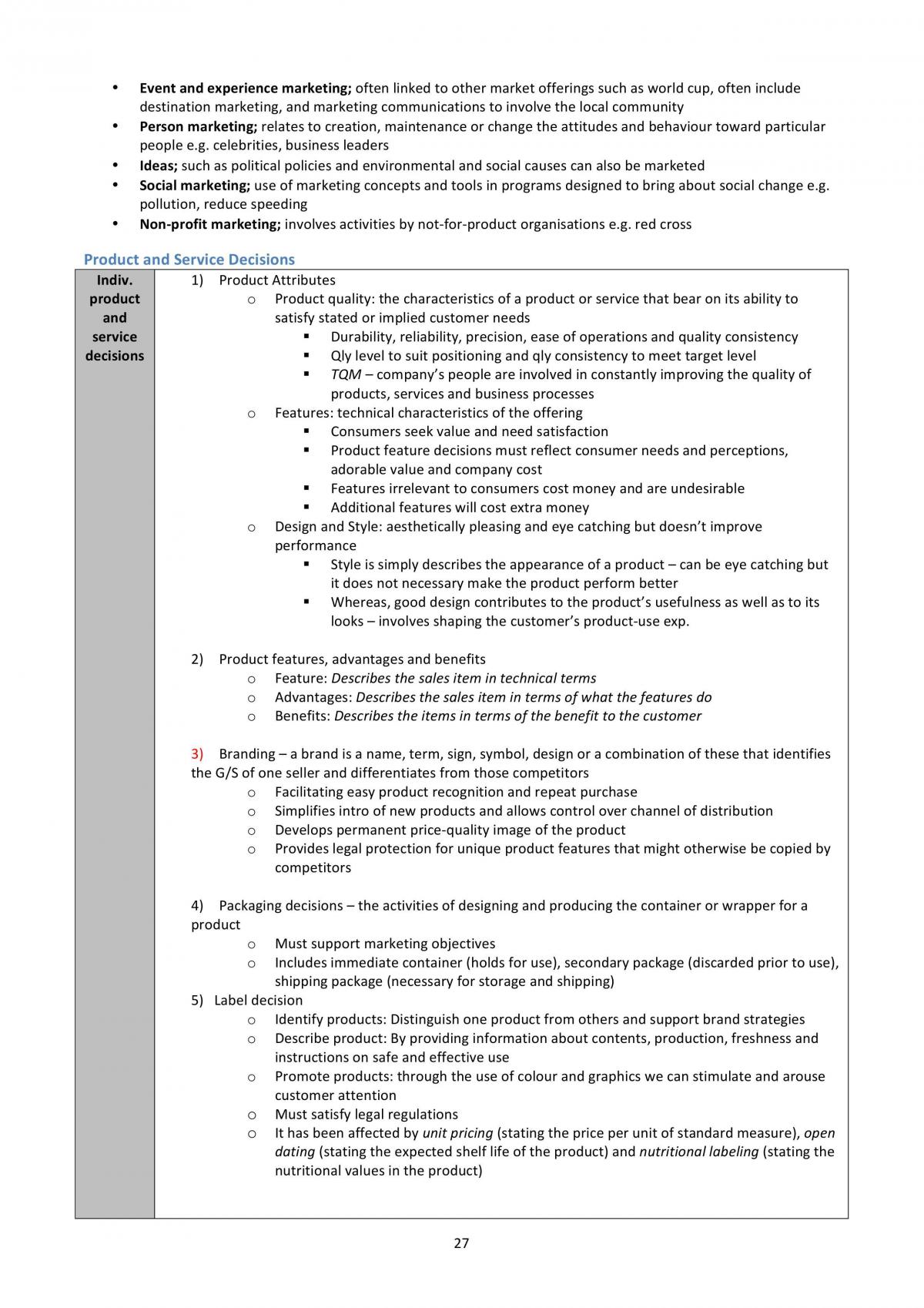 Complete set of notes for MARK1012  - Page 27