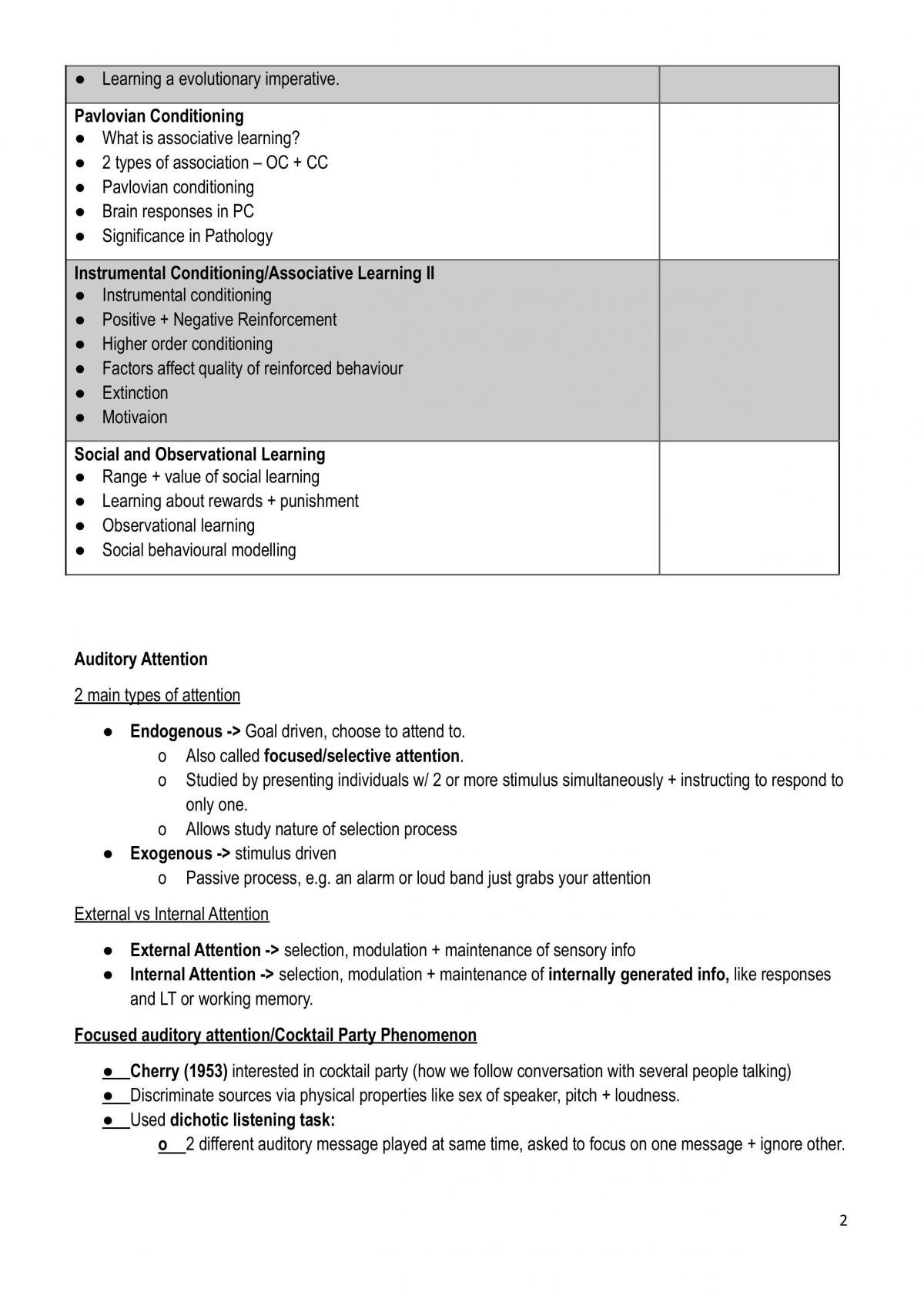 Cognition and Learning Revision - Page 2