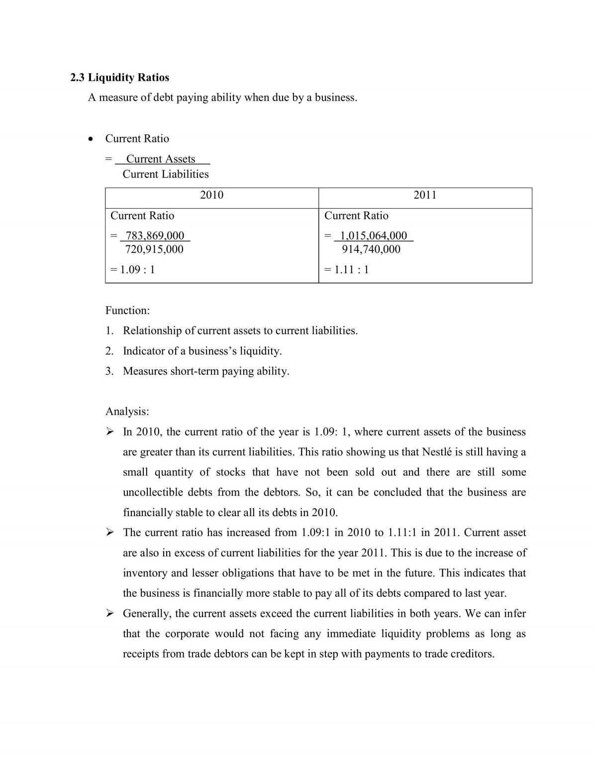Analysis of Nestle  - Page 11