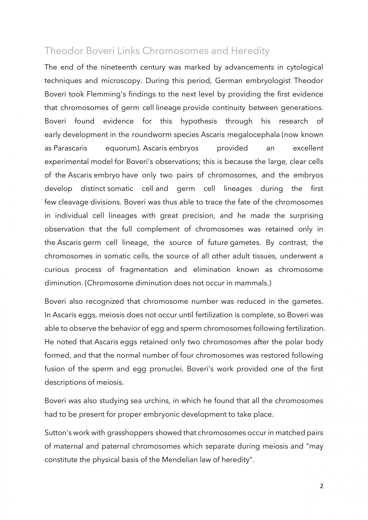 Chromosomes and Heredity - Page 2