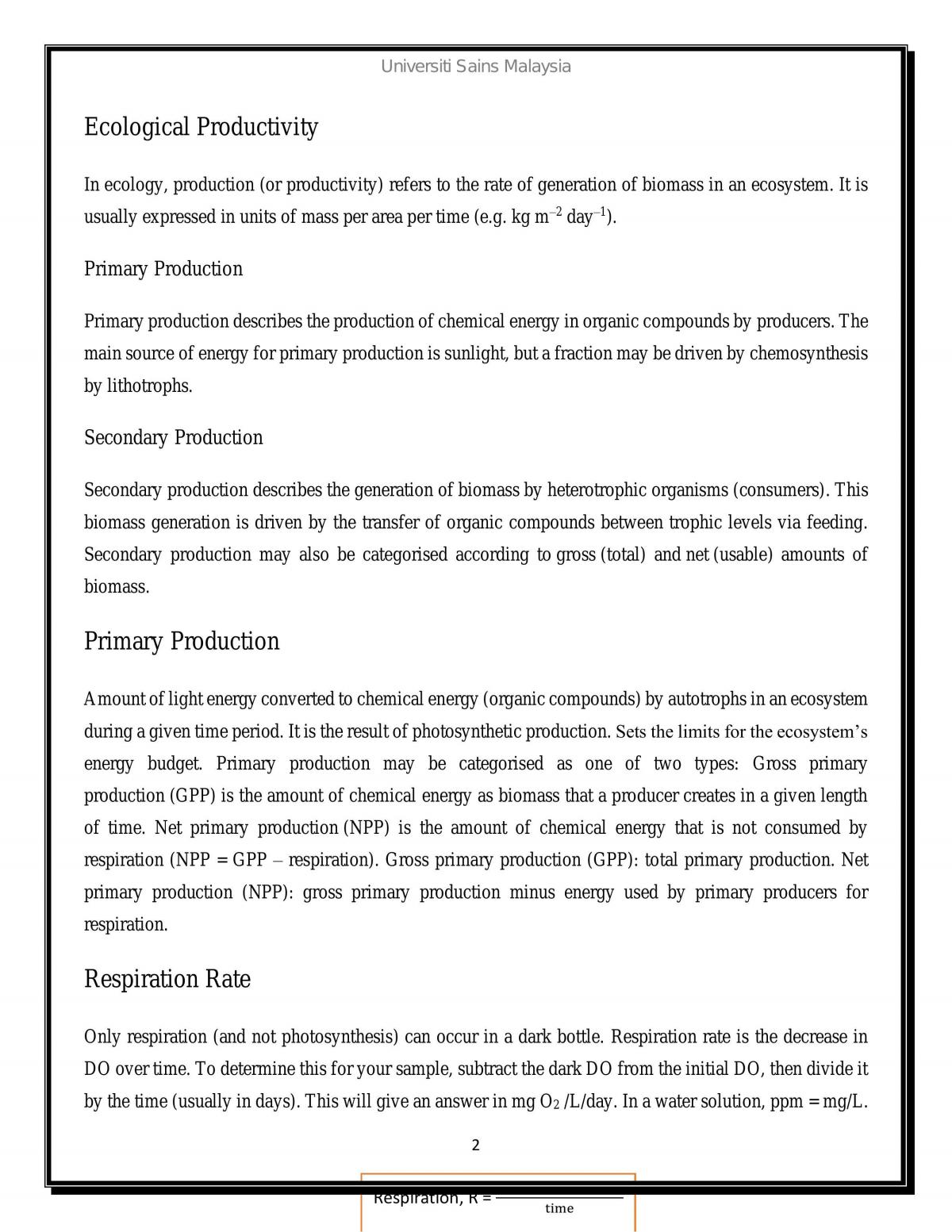 Ecological Productivity - Page 2