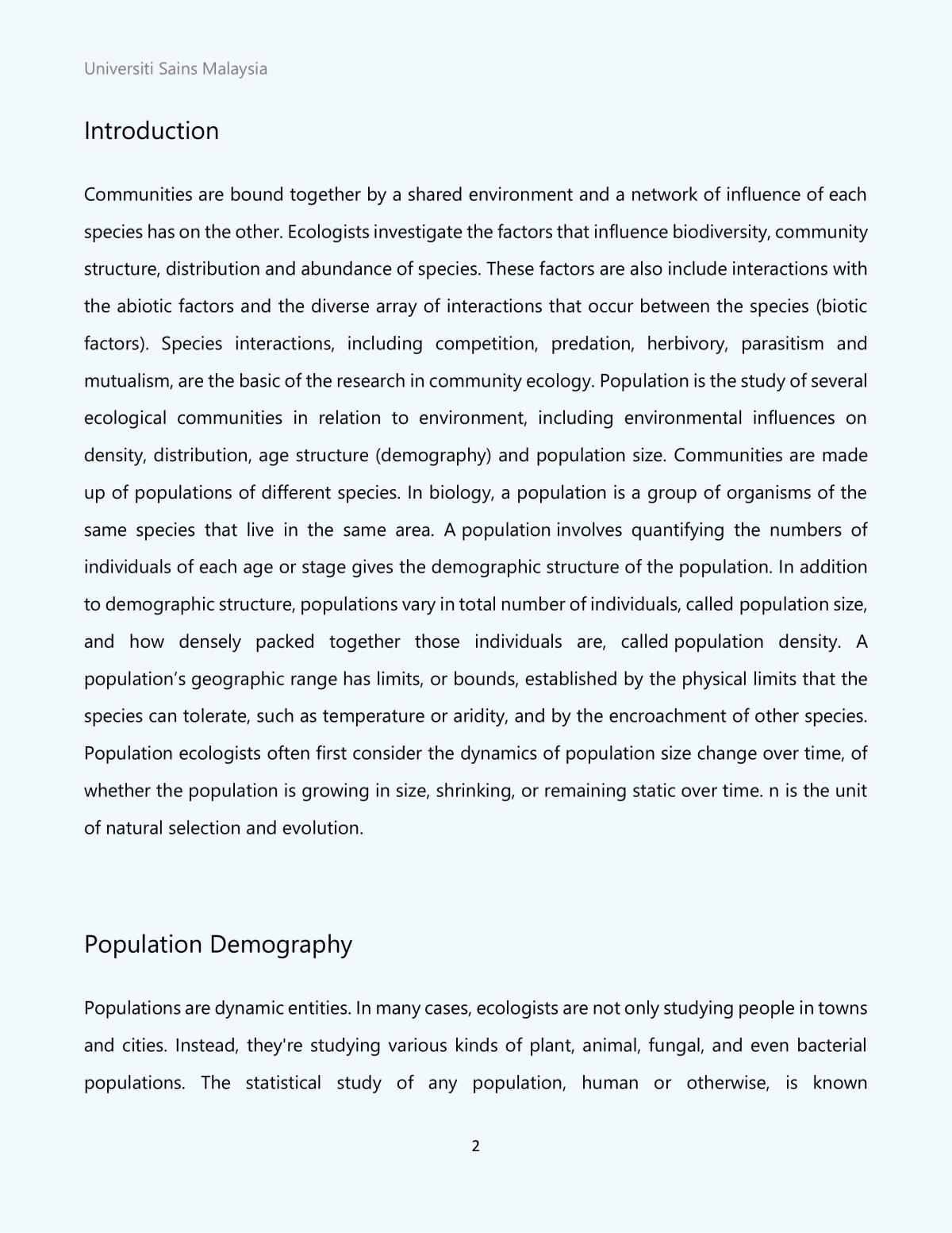 Population Demography - Page 2