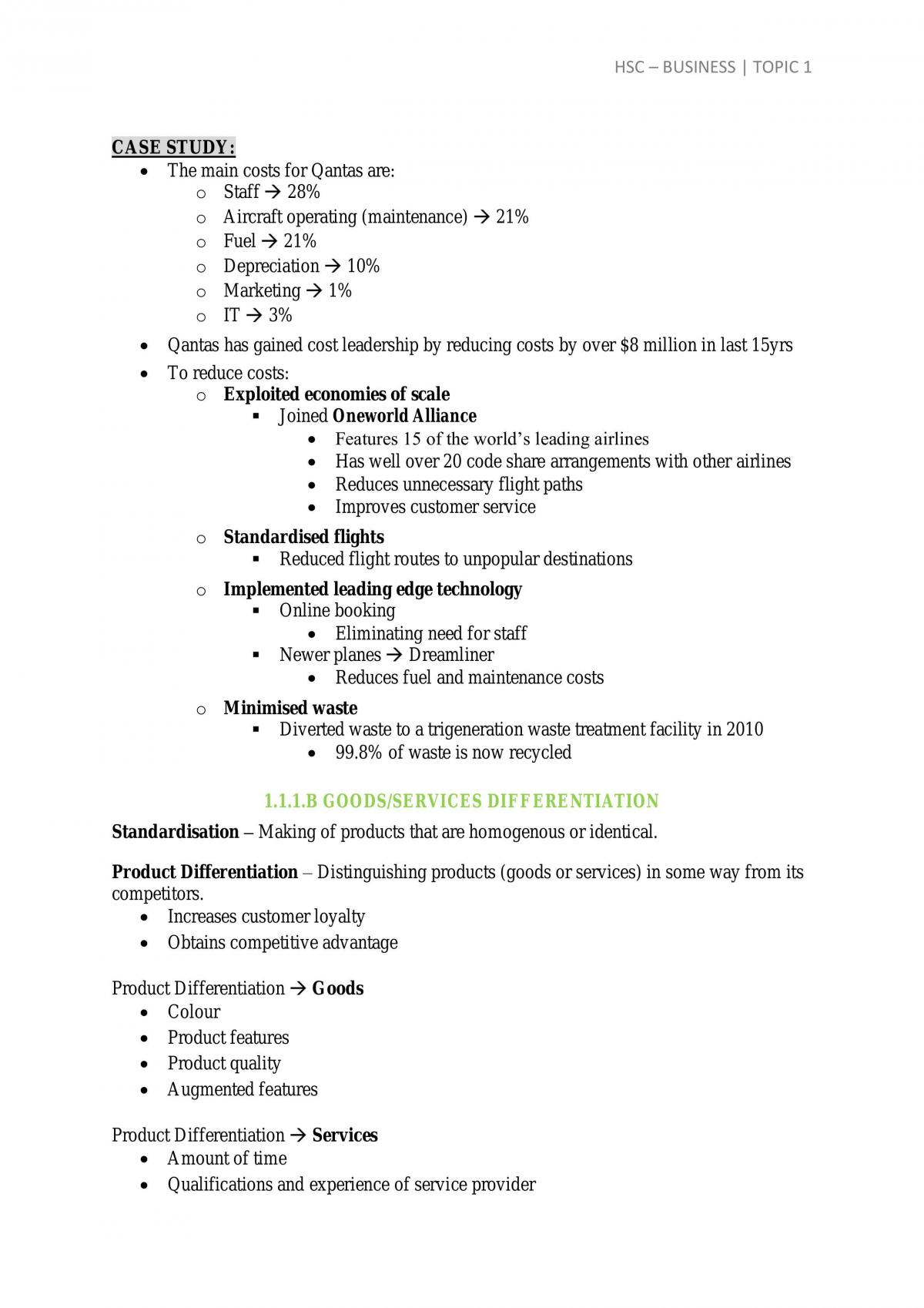 Complete Business Studies Operations Notes with Case Study - Page 3