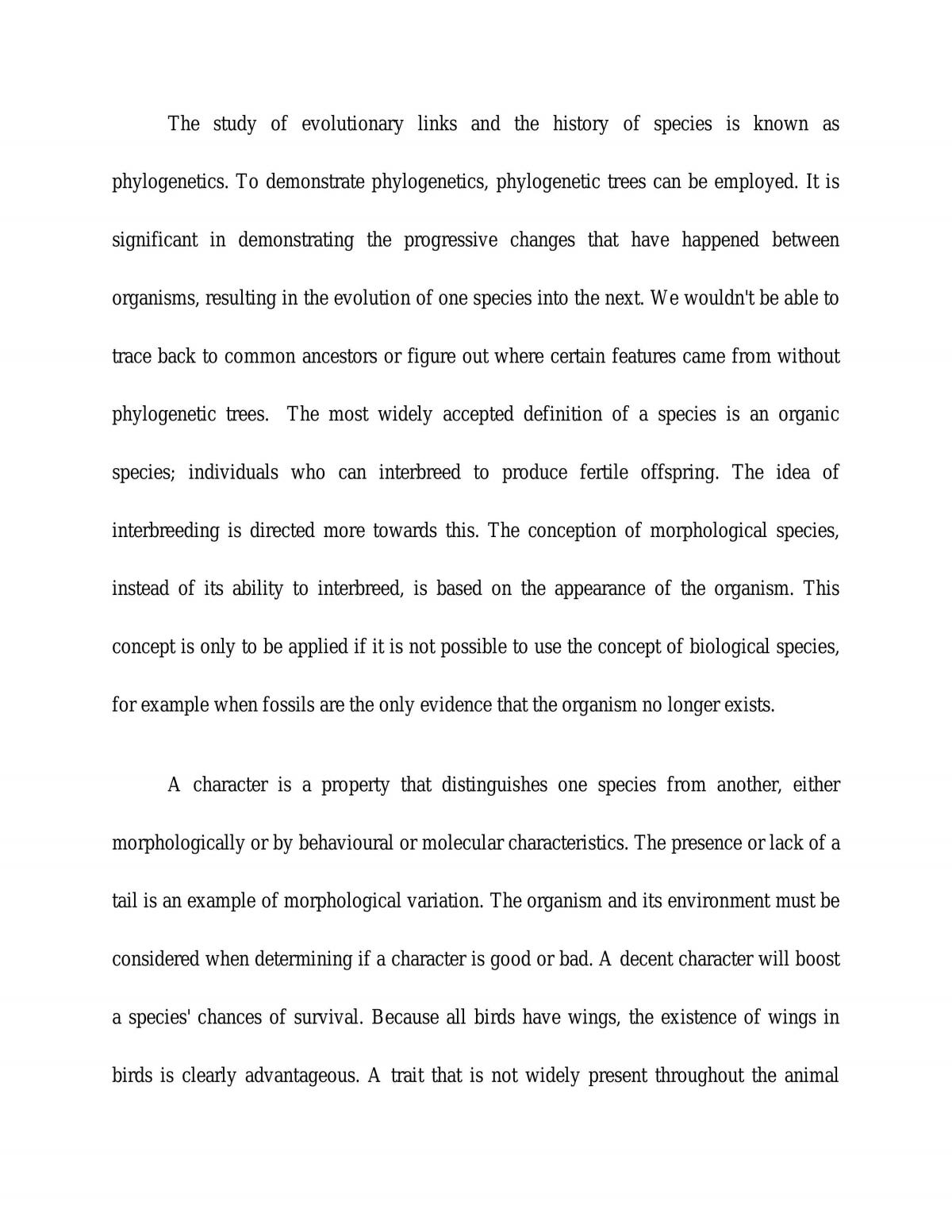 Study of species evolutionary relationship  - Page 2