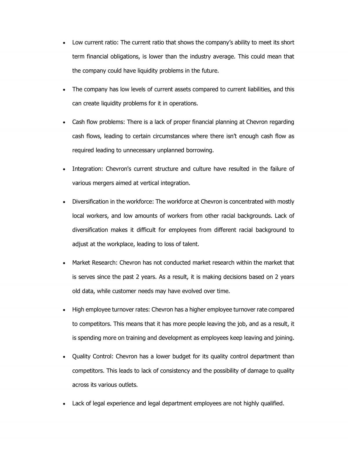 Analysis of Chevron corporation  - Page 10