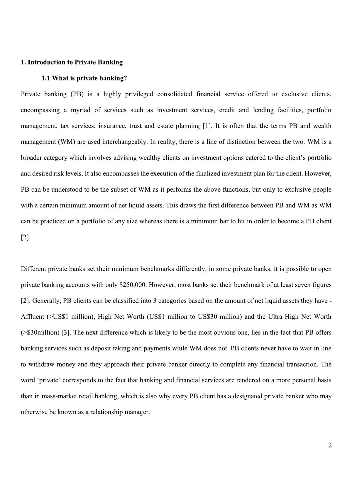 FIN3703 Case Study: Private Banking - Page 2