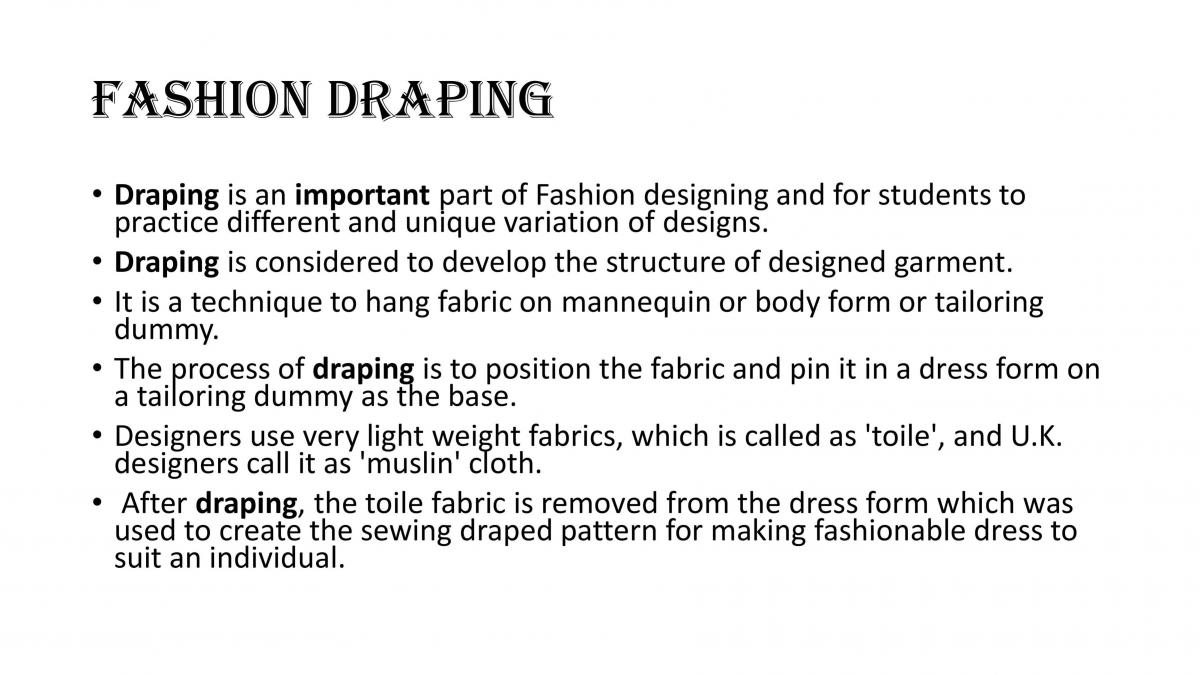 What is Fashion Draping - Page 2