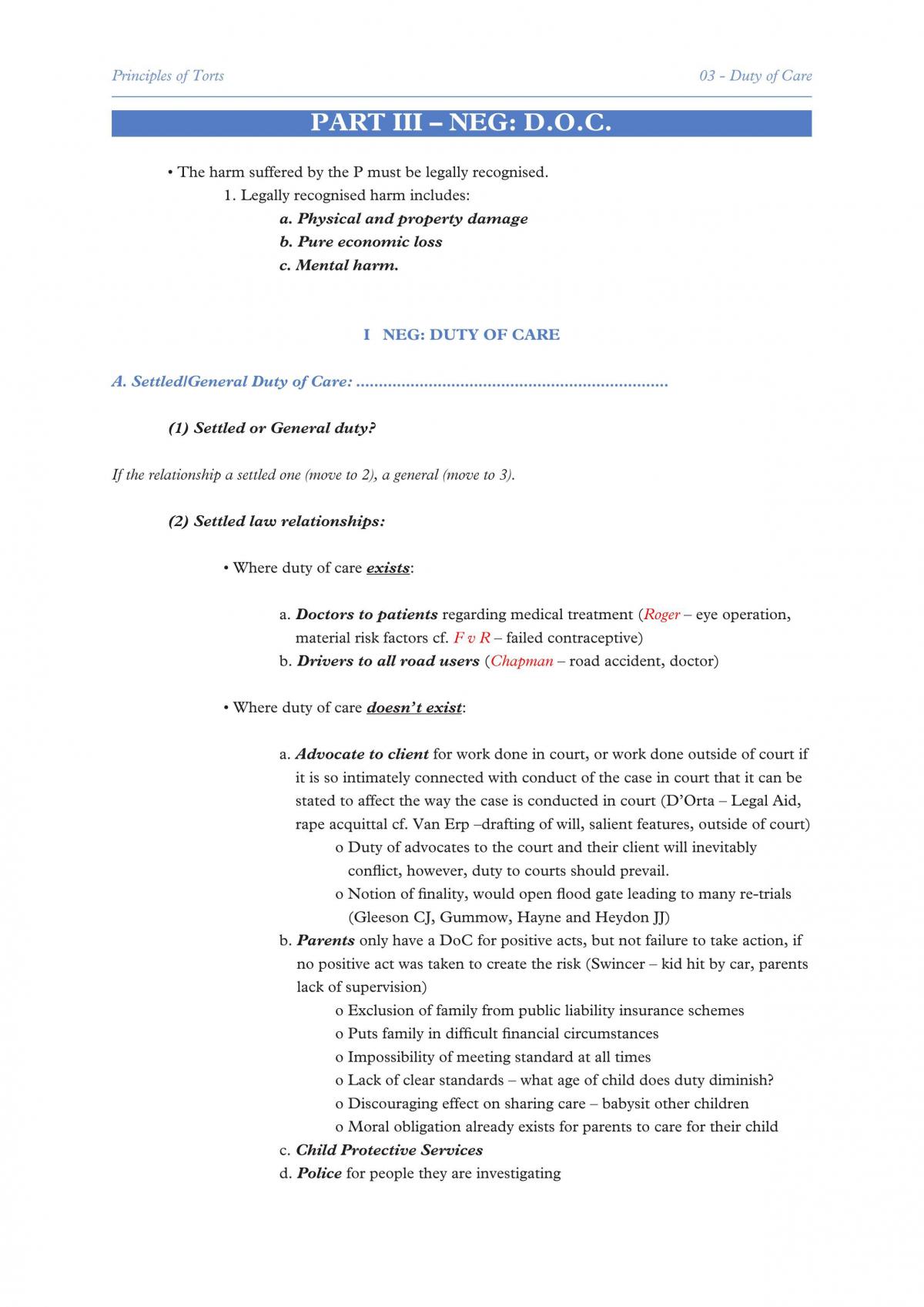 Tort Law Exam Notes for JD Course - Page 21