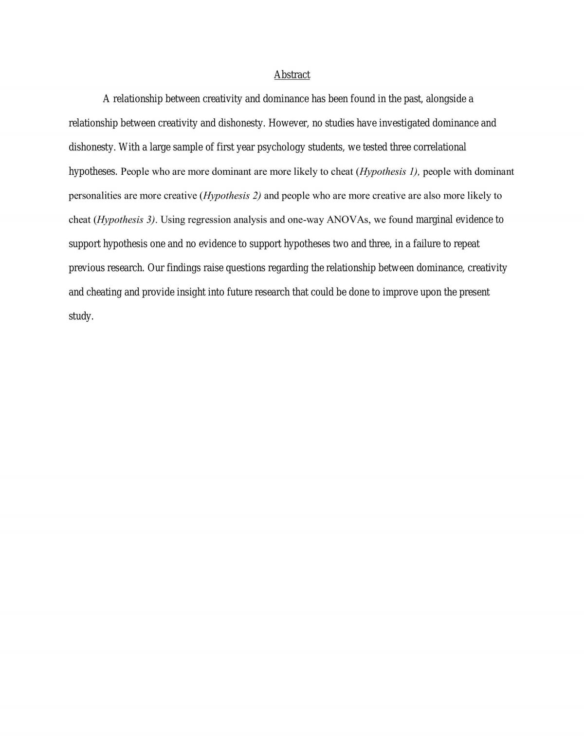 Lab Report - Dominance and Creativity - Page 2