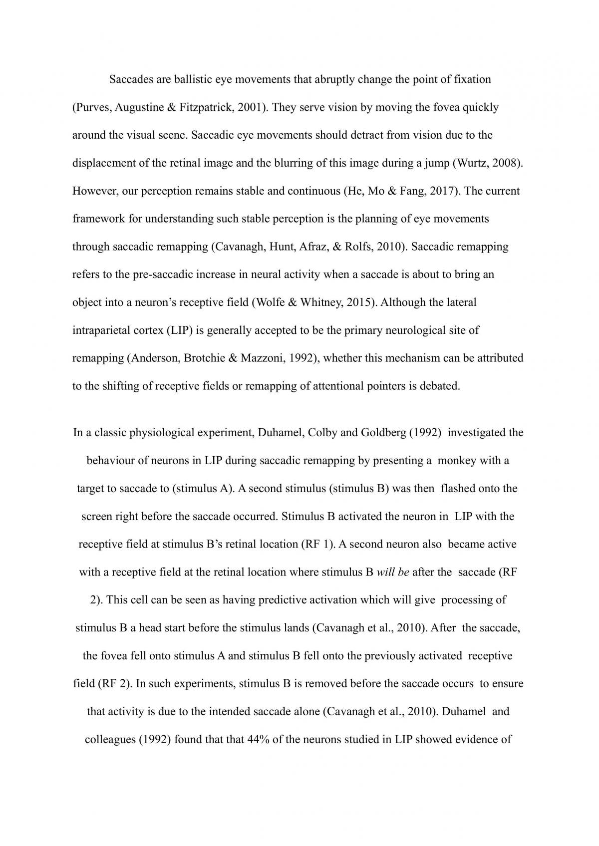 Saccadic Eye Movement Essay - Page 2
