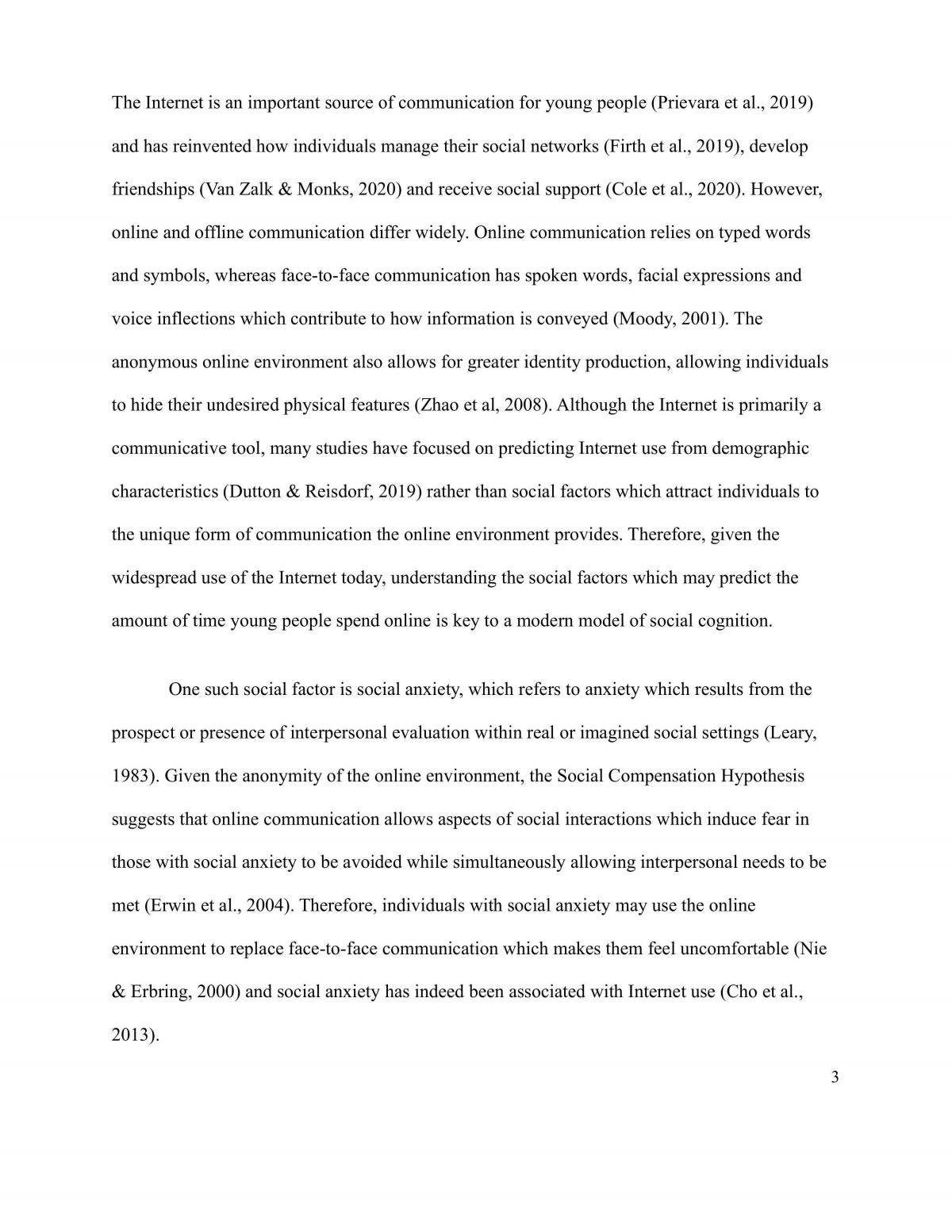 The Influence of Social Anxiety on Internet Use in Young People: A Path Analysis - Page 2