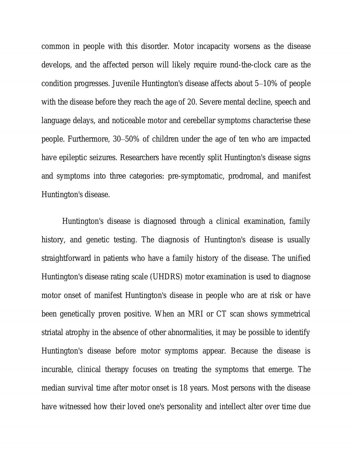 Analysis of genetic in Huntington's Disease.  - Page 2
