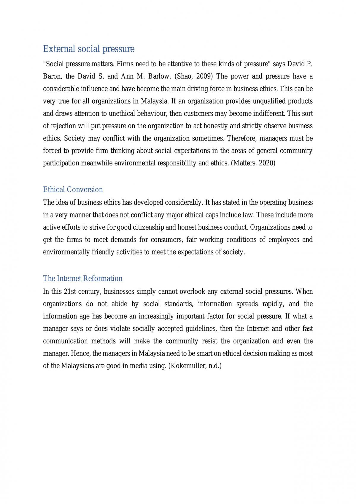 Business Ethics Assignment - Page 2