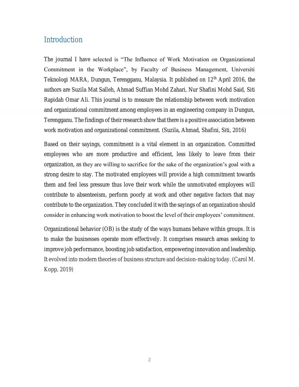 Organization Behaviour Assignment - Page 2