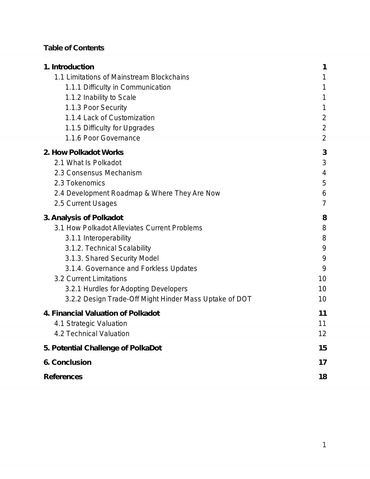 FIN4721 Group Project Report on Polkadot - Page 2