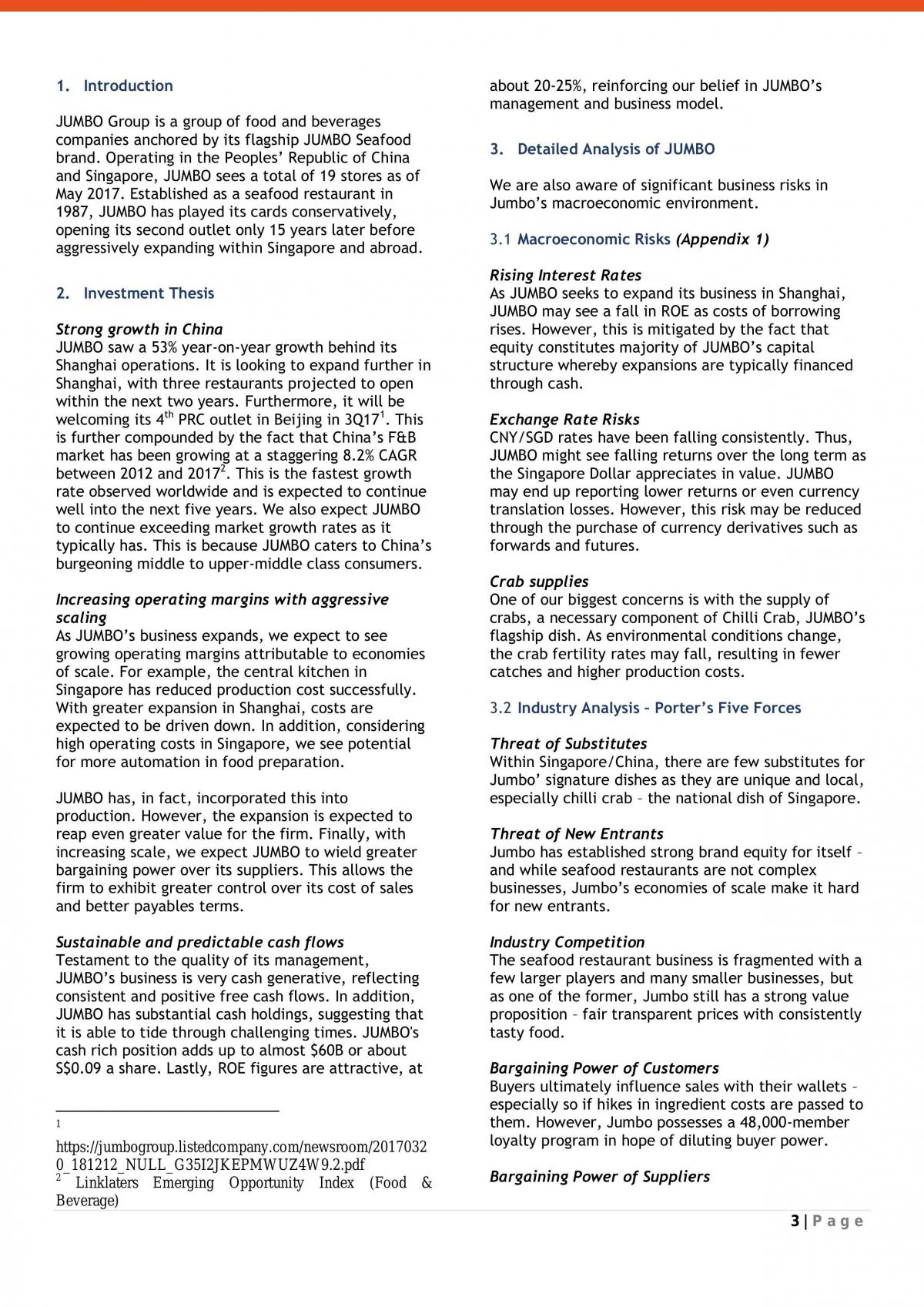 FIN3113 Report on Jumbo - Page 2