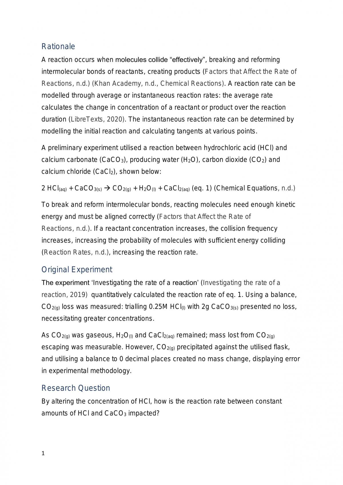 Chemistry Student Experiement - Page 2