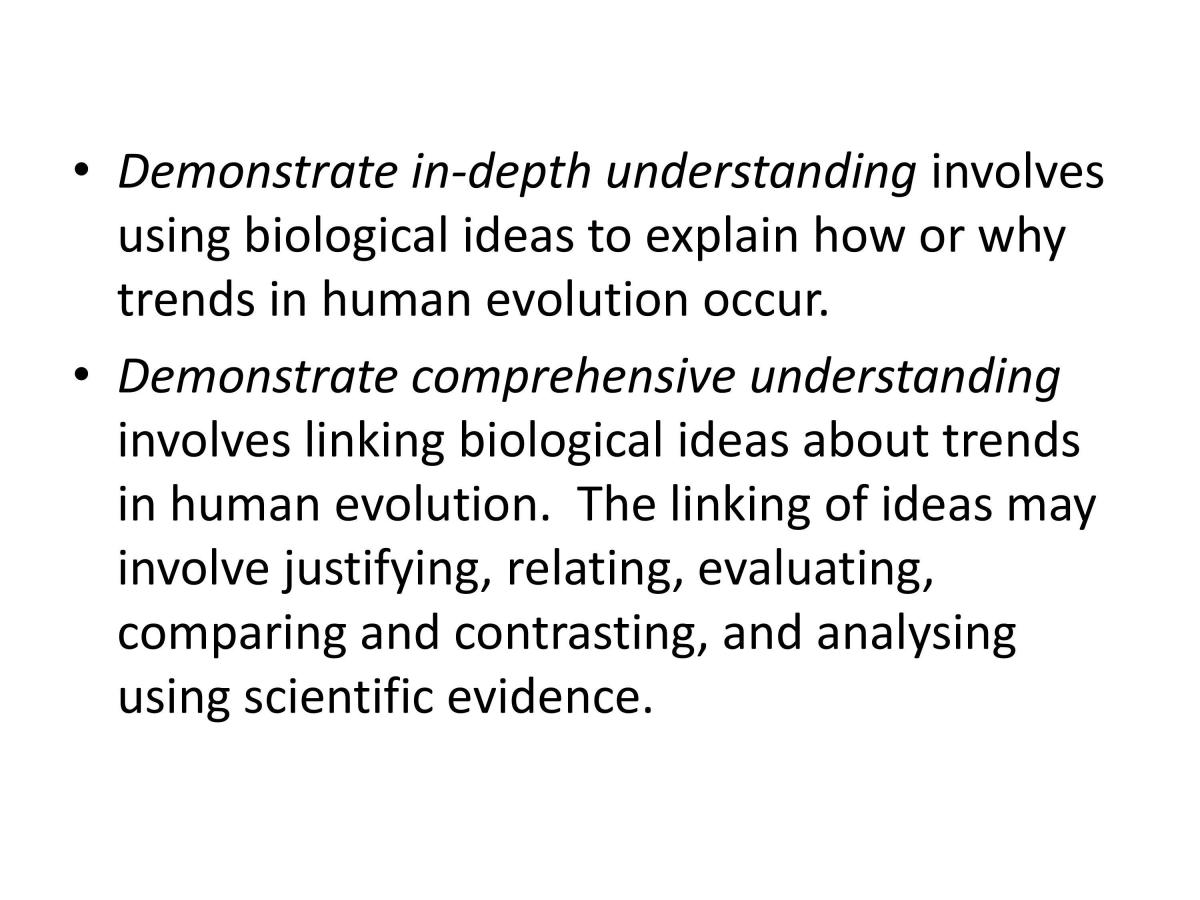 Demonstrate Understanding Trends in Human Evolution - Page 2