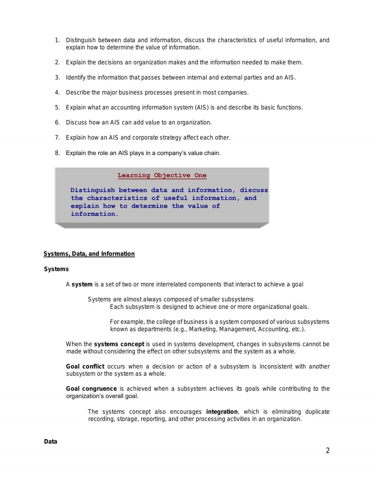 Accounting Information System Study Guide - Page 2
