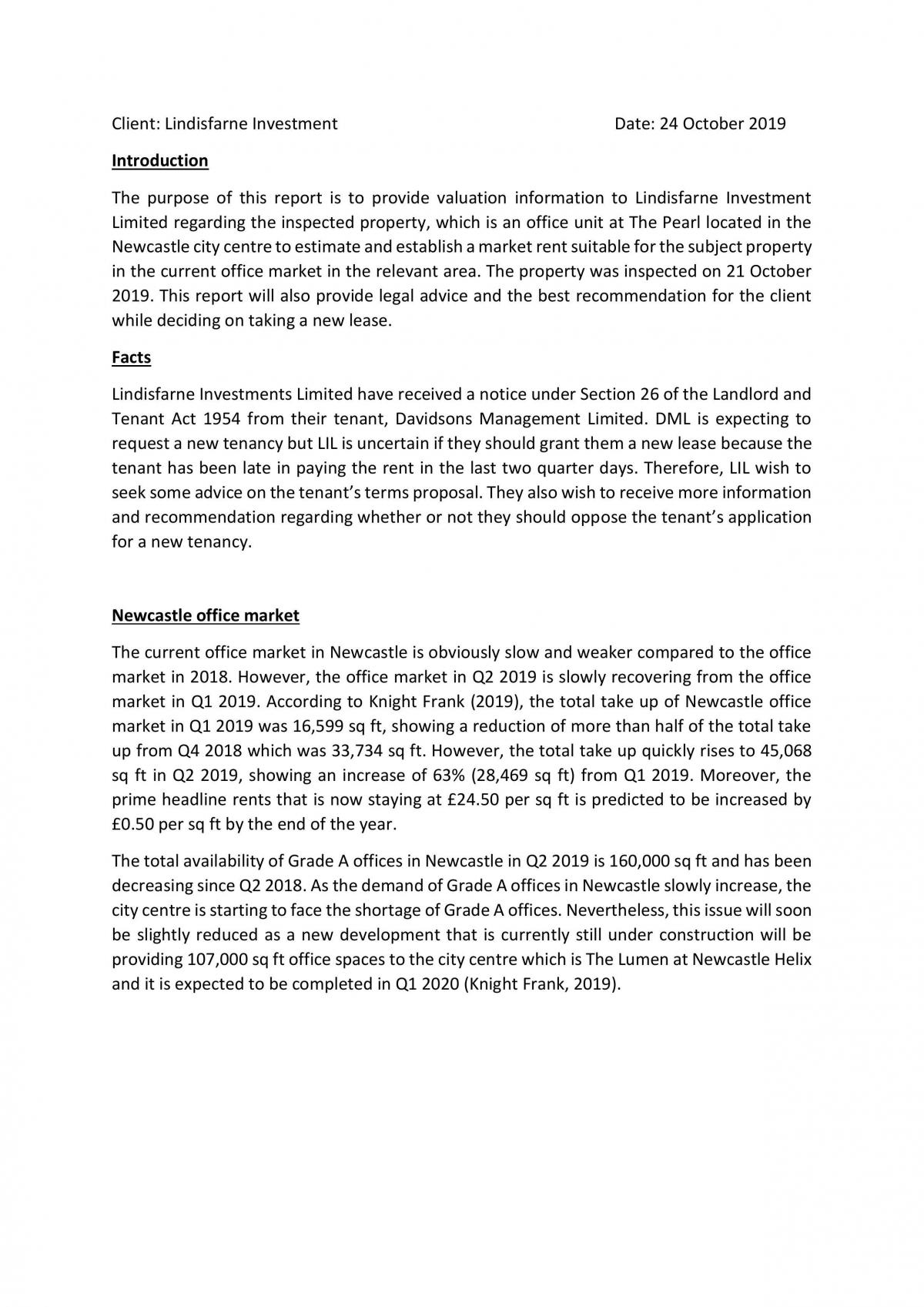 Valuation report  - Page 2