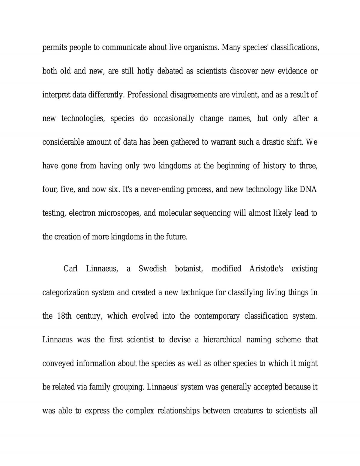 Classification Methodologies for organisms - Page 2