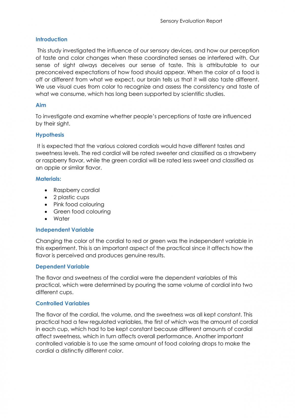 Analyzing how vision interacts with taste - Page 2