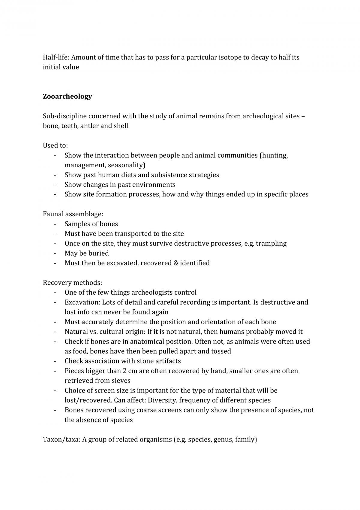 Study Notes from ARCS1001: Doing Archaeology - Page 11