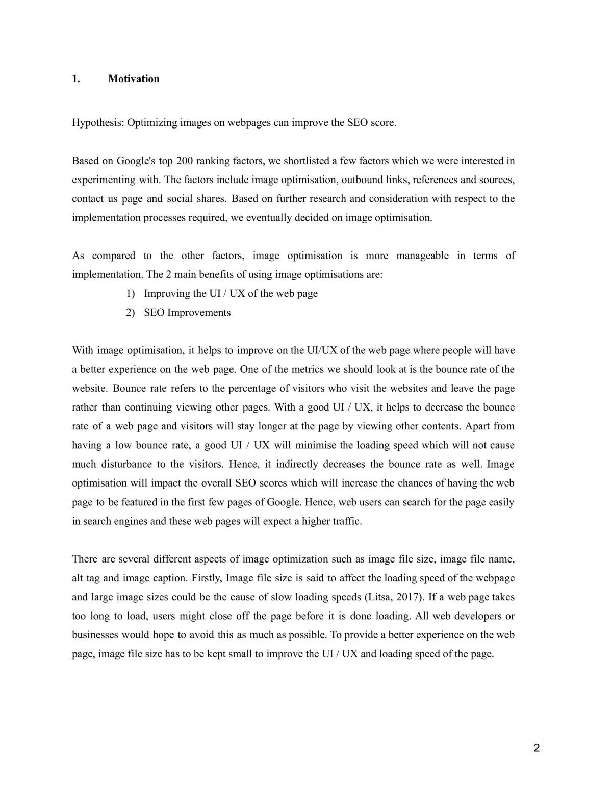 Final project: Search Engine Optimization and Analytics - Page 2