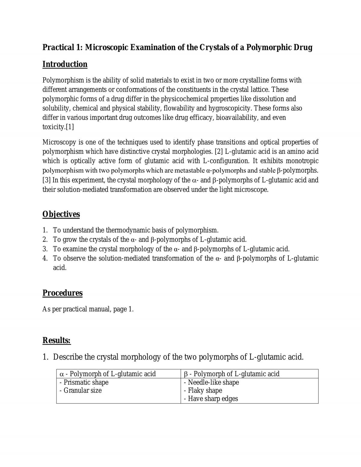 Microscopic Examination of the Crystals of a Polymorphic Drug  - Page 2