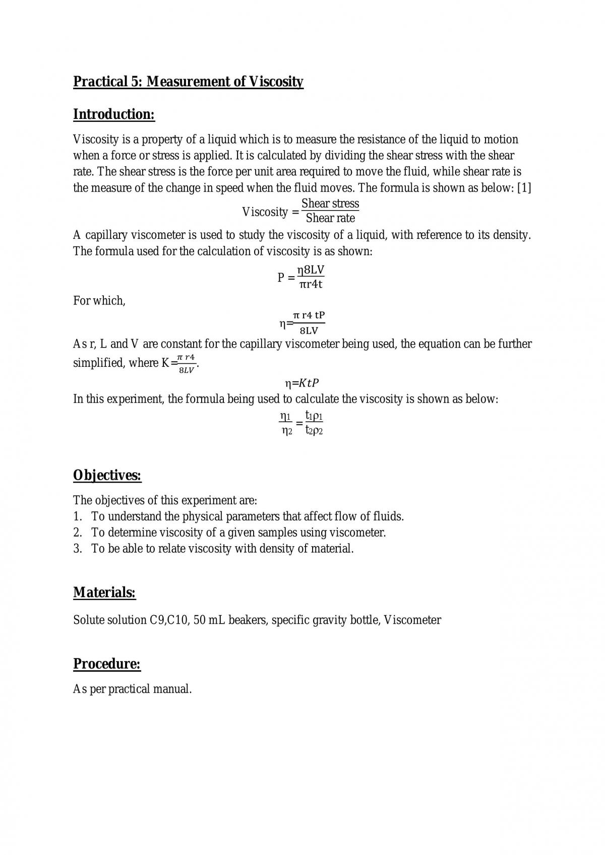 Measurement of Viscosity - Page 2