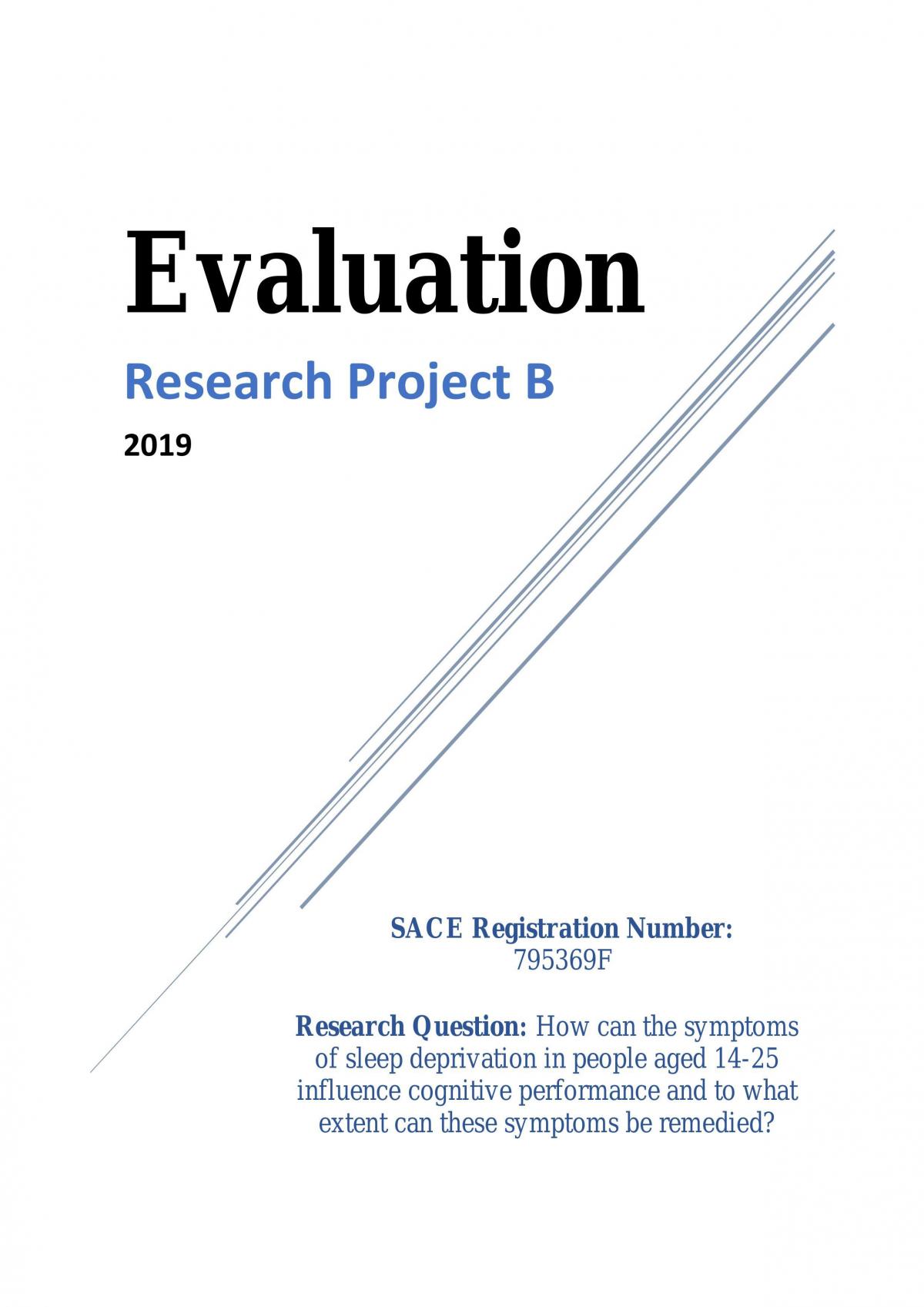 RP evaluation - Sleep Deprivation - Page 2