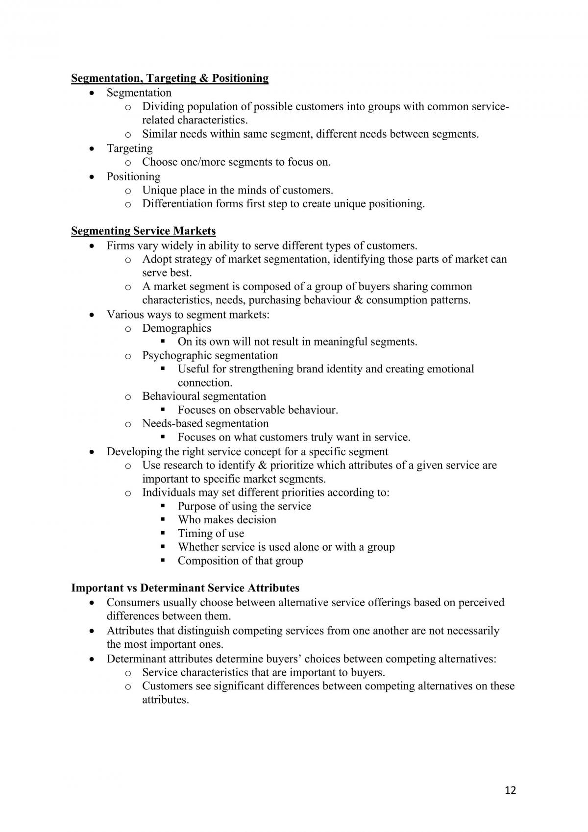 Services Marketing Notes - Page 12
