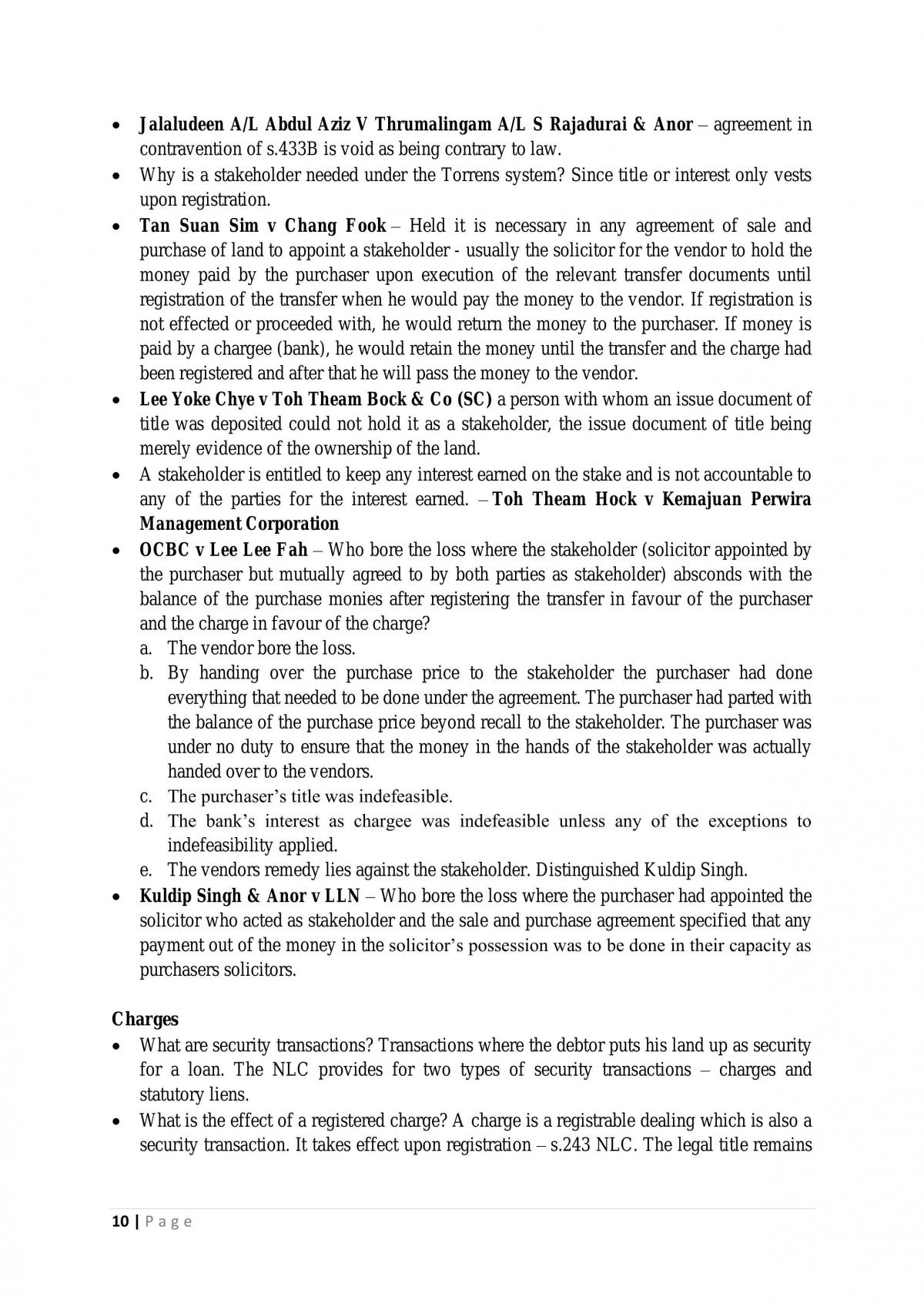 Land Law Notes - Page 10