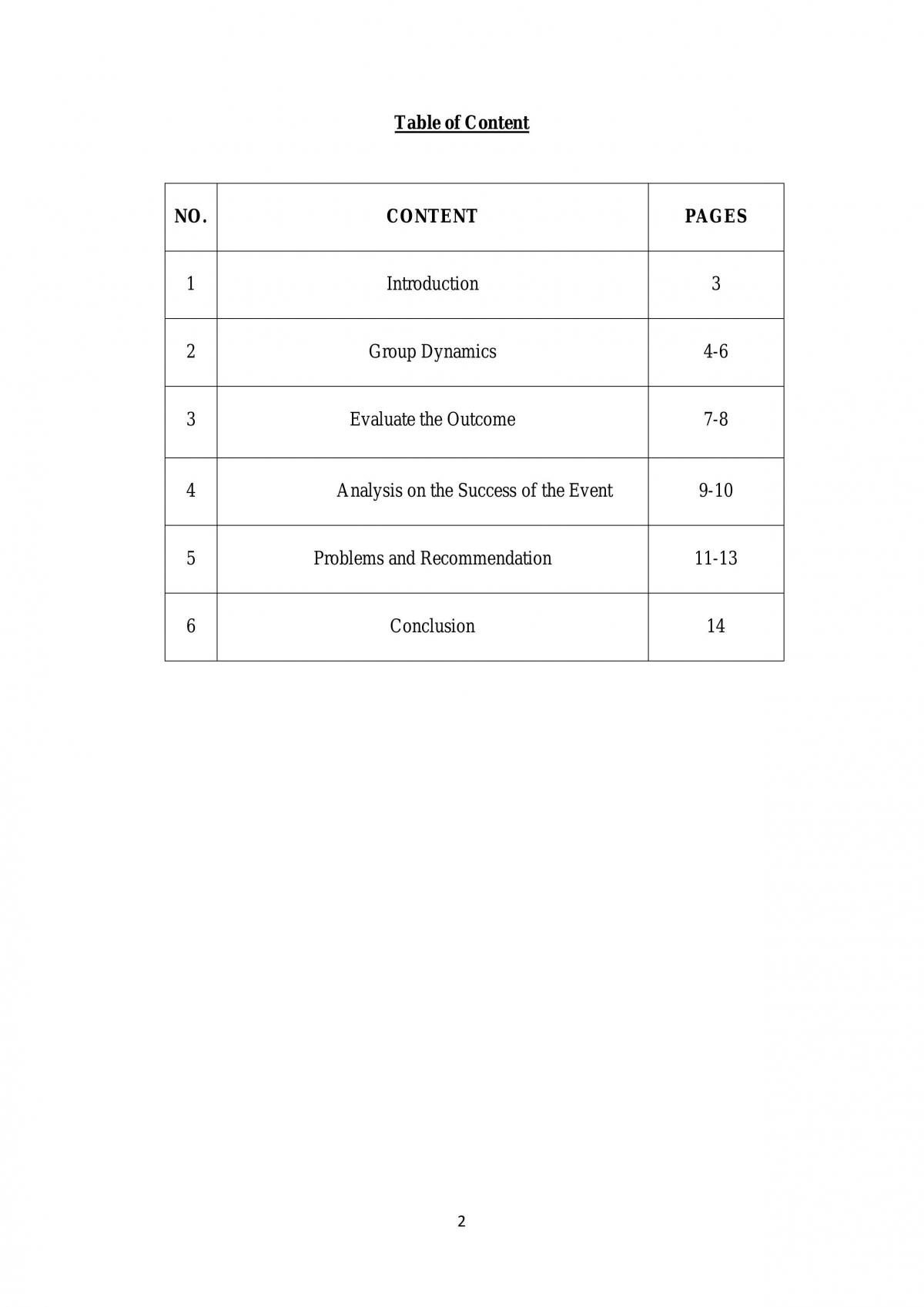 Post Mortem Project Report - Page 2
