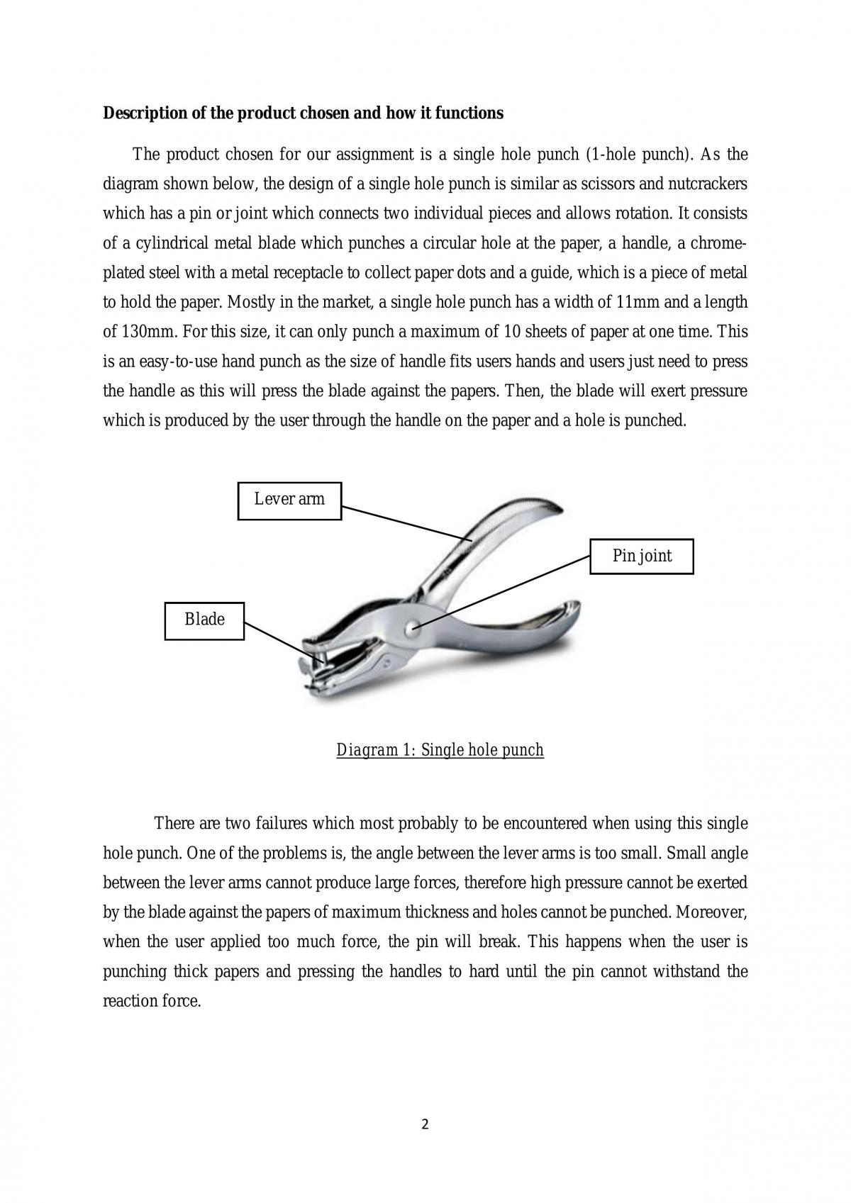 Select a product and use the principle of statics to explain it - Page 2