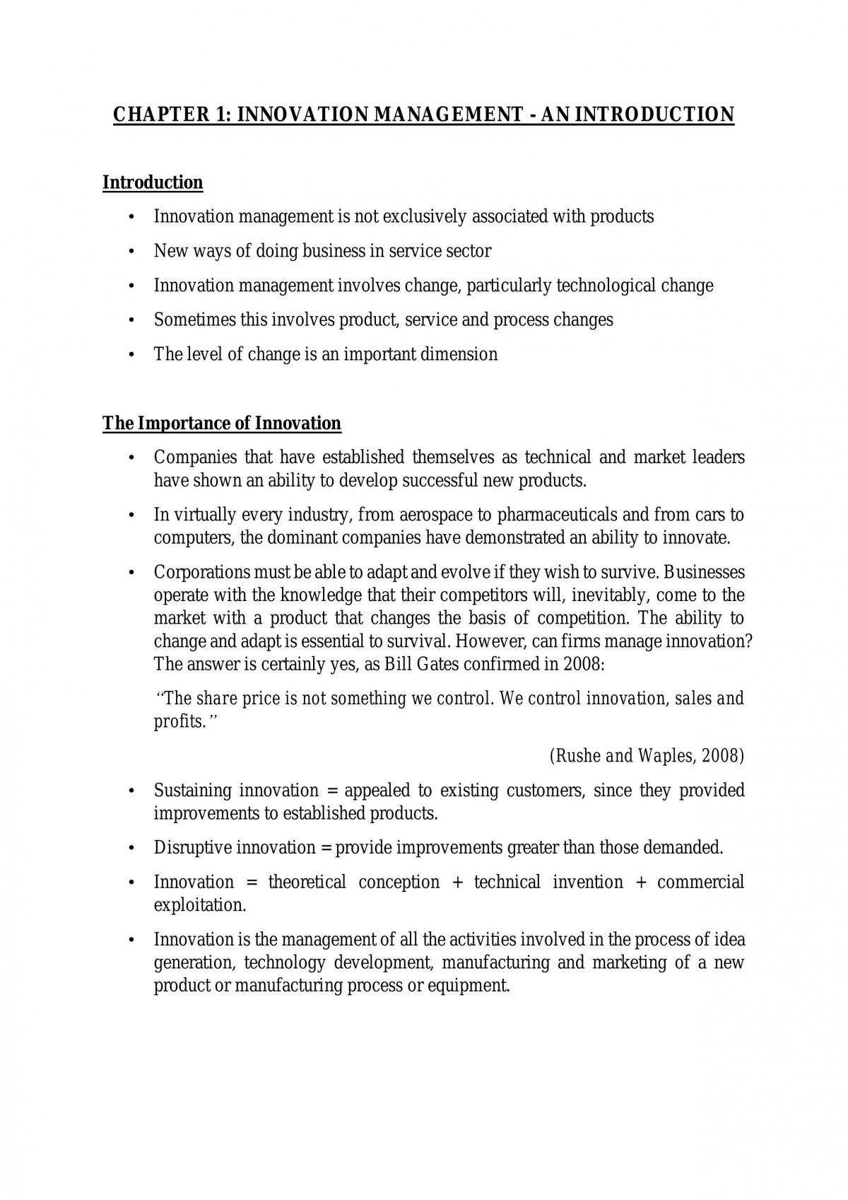 UBTE3023 Managing Innovation Study Notes - Page 2